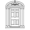 6-panel with double columns, keystone, and elliptical 
